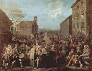 William Hogarth March of the Guards to Finchley china oil painting artist